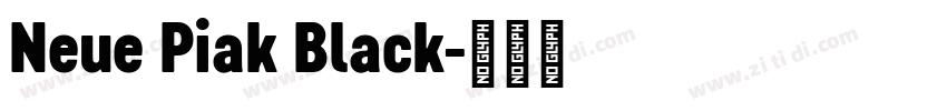 Neue Piak Black字体转换